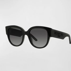 DIOR “Wildior BU” Round Sunglasses Black/Smoke